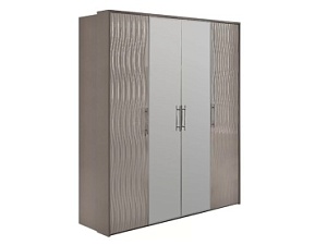 Шкаф Gravita 4-дверный серый камень глянец
