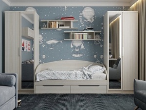 Кровать Юна с выдвижными ящиками 96х206х92