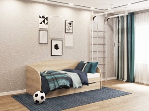 Кровать Юна с выдвижными ящиками 96х206х92